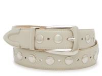 Stud Pebble Women's Belt Bone White view