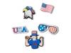 Patriotic Jibbitz Set - 5 Pack Multicolor view