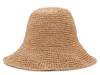Straw Crochet Bucket Hat Tan view