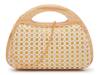 Wood Handle Clutch Beige/Gold Metallic view