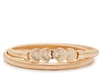 Stretch Seashell Cobra Women's Belt Gold Metallic view