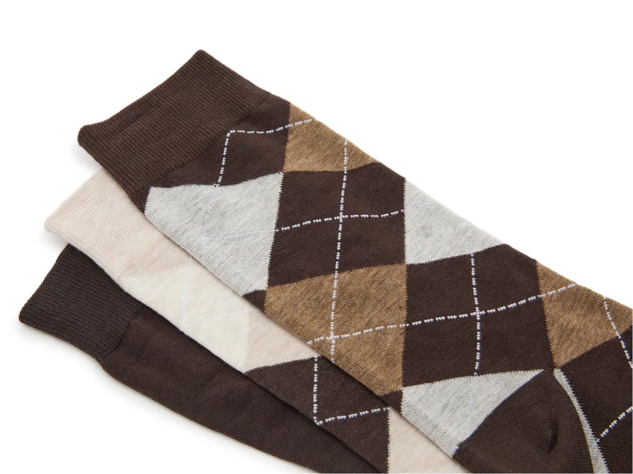 Argyle Men's Crew Socks - 3 Pack