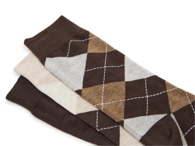 Argyle Men's Crew Socks - 3 Pack