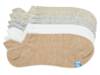 L-Shape Women's No Show Socks - 6 Pack White/Grey/Beige view