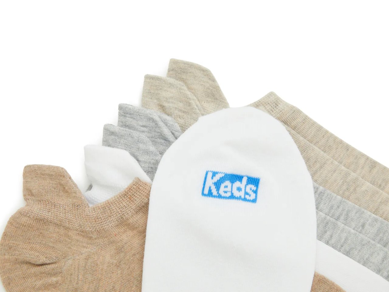 L-Shape Women's No Show Socks - 6 Pack