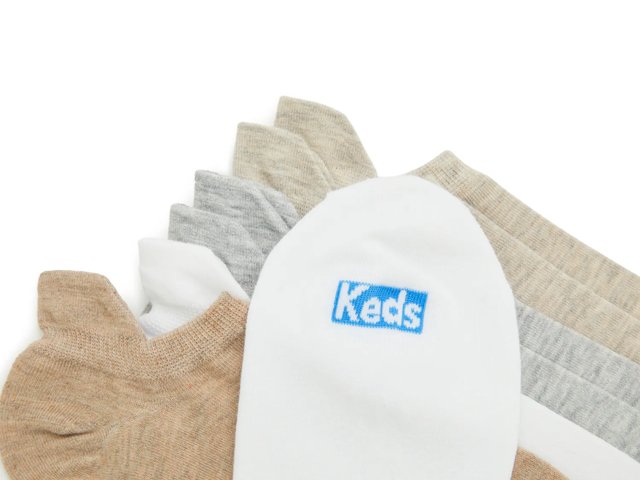 L-Shape Women's No Show Socks - 6 Pack