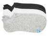 L-Shape Women's No Show Socks - 6 Pack Black/White/Grey view