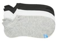 L-Shape Women's No Show Socks - 6 Pack Black/White/Grey view