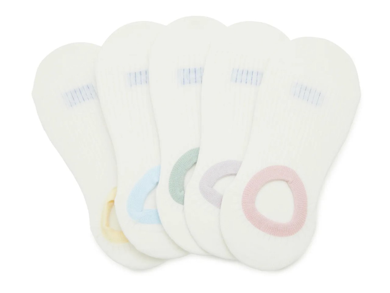 Rib Women's No Show Socks - 5 Pack