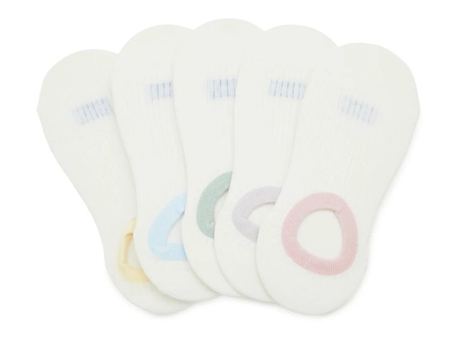 Rib Women's No Show Socks - 5 Pack