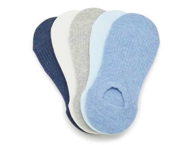Rib Women's No Show Socks - 5 Pack