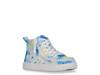 CS High-Top Sneaker - Kids' Blue/Multicolor Watercolor Fabric view