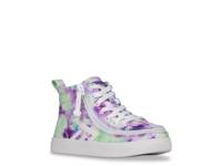 CS High-Top Sneaker - Kids' Purple/Multicolor Watercolor Print Fabric view