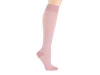 Striped Women's Knee Sock Light Pink/White Stripes view