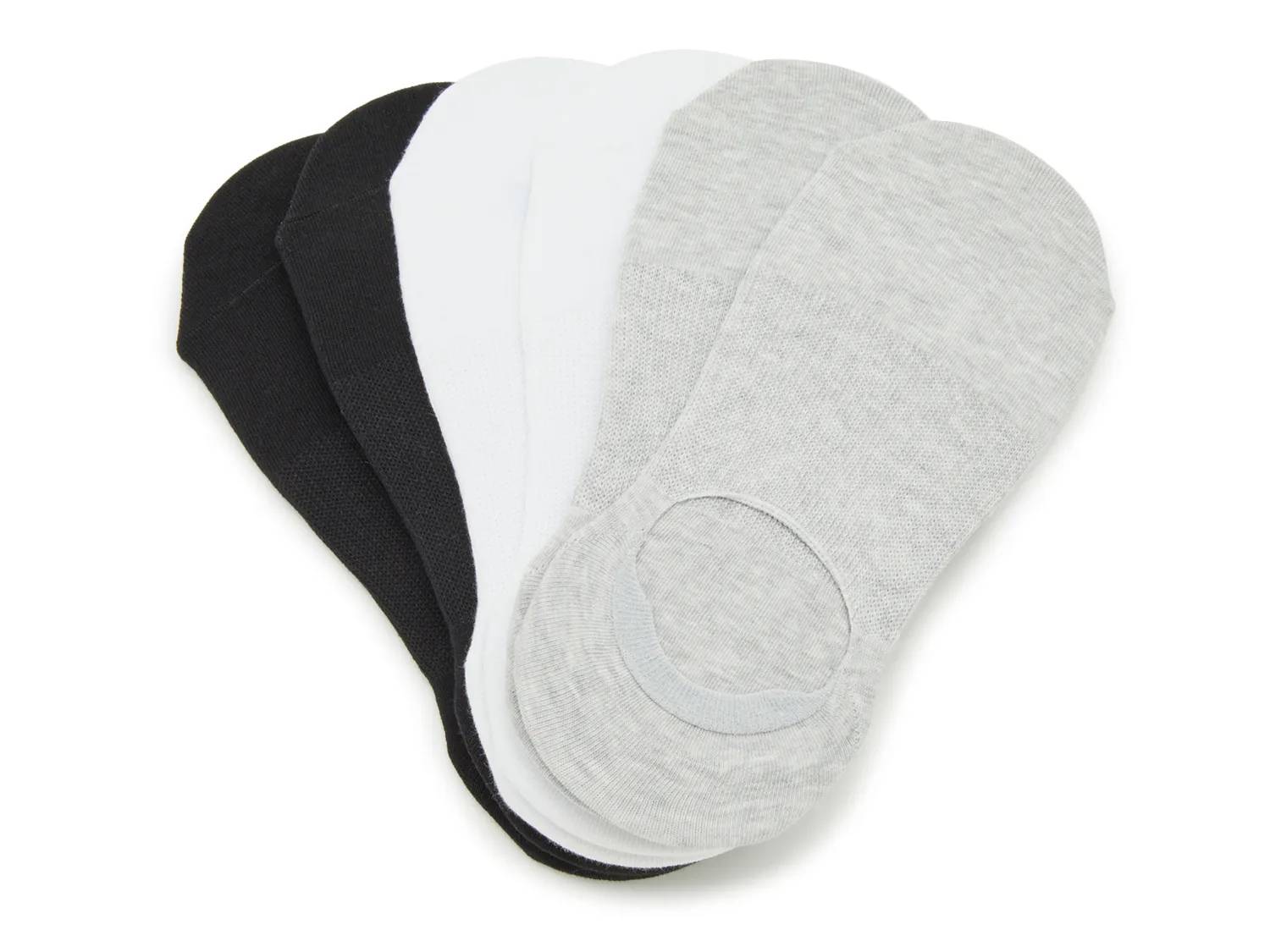 Compression L-Shape Women's No Show Liners - 6 Pack