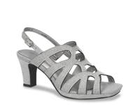 Jetty Sandal Silver Metallic Glitter Fabric view