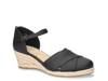 Coast Wedge Sandal Black Linen view
