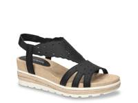 Fran Wedge Sandal Black view