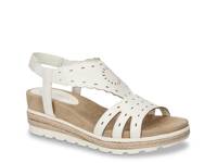 Fran Wedge Sandal White view