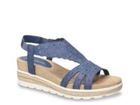 Fran Wedge Sandal Denim Blue view