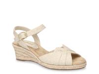Miramar Wedge Sandal Natural Tan Linen view