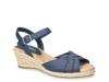 Miramar Wedge Sandal Navy Linen view