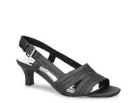 Meghan Sandal Black Satin view