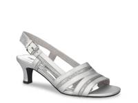 Meghan Sandal Silver Satin view