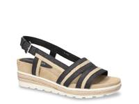 Mel Wedge Sandal Black view