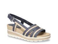 Mel Wedge Sandal Denim Blue view