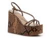 Theodora Platform Sandal Dark Brown/Tan Snake Print view