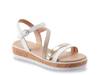 Gibsy Wedge Sandal White/Gold Metallic view