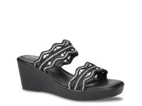 Selva Wedge Sandal Black view