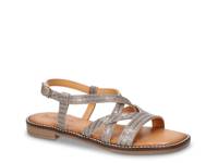 Tya Sandal Grey Croc Print Leather view