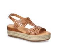 Ann Espadrille Wedge Sandal Brown Leather view