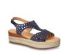 Ann Espadrille Wedge Sandal Navy Suede view