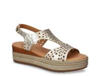 Ann Espadrille Wedge Sandal Champagne Leather view