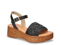 Kea Wedge Sandal Black Raffia view