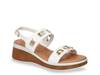 Vic Wedge Sandal White Leather view