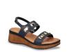 Vic Wedge Sandal Navy Leather view