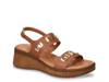 Vic Wedge Sandal Whiskey Leather view