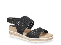 Inaya Espadrille Wedge Sandal Black view