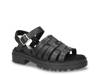 Loni Platform Sandal Black Leather view