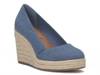 Imula Wedge Pump Blue Denim view