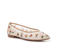 Maurene Ballet Flat White/Multicolor Floral Embroidery view
