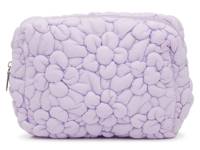 Floral Nylon Zip Pouch Lavender view