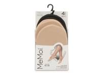 Fine Edge Women's Cushioned Mule Cover No Show Liners - 4 Pack Beige/Black view