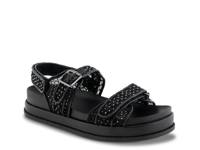 Bara Sandal Black Mesh Fabric view