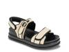 Bara Sandal Black/Beige Raffia view
