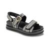 Bara Sandal Black/White Raffia view